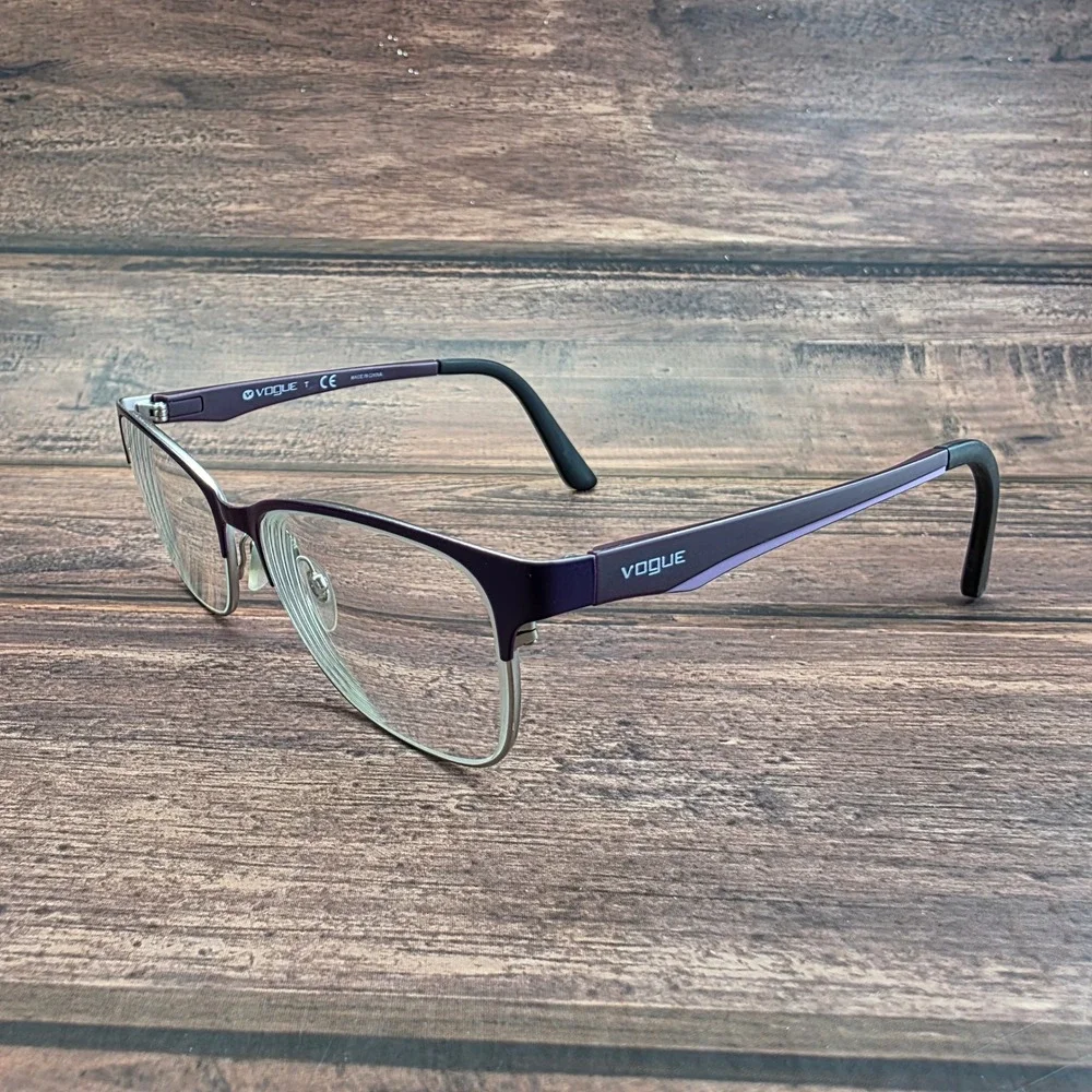 Vogue VO 3940 965-S Purple Silver Semi Rimless Cat Eye Eyeglasses 52-16-140